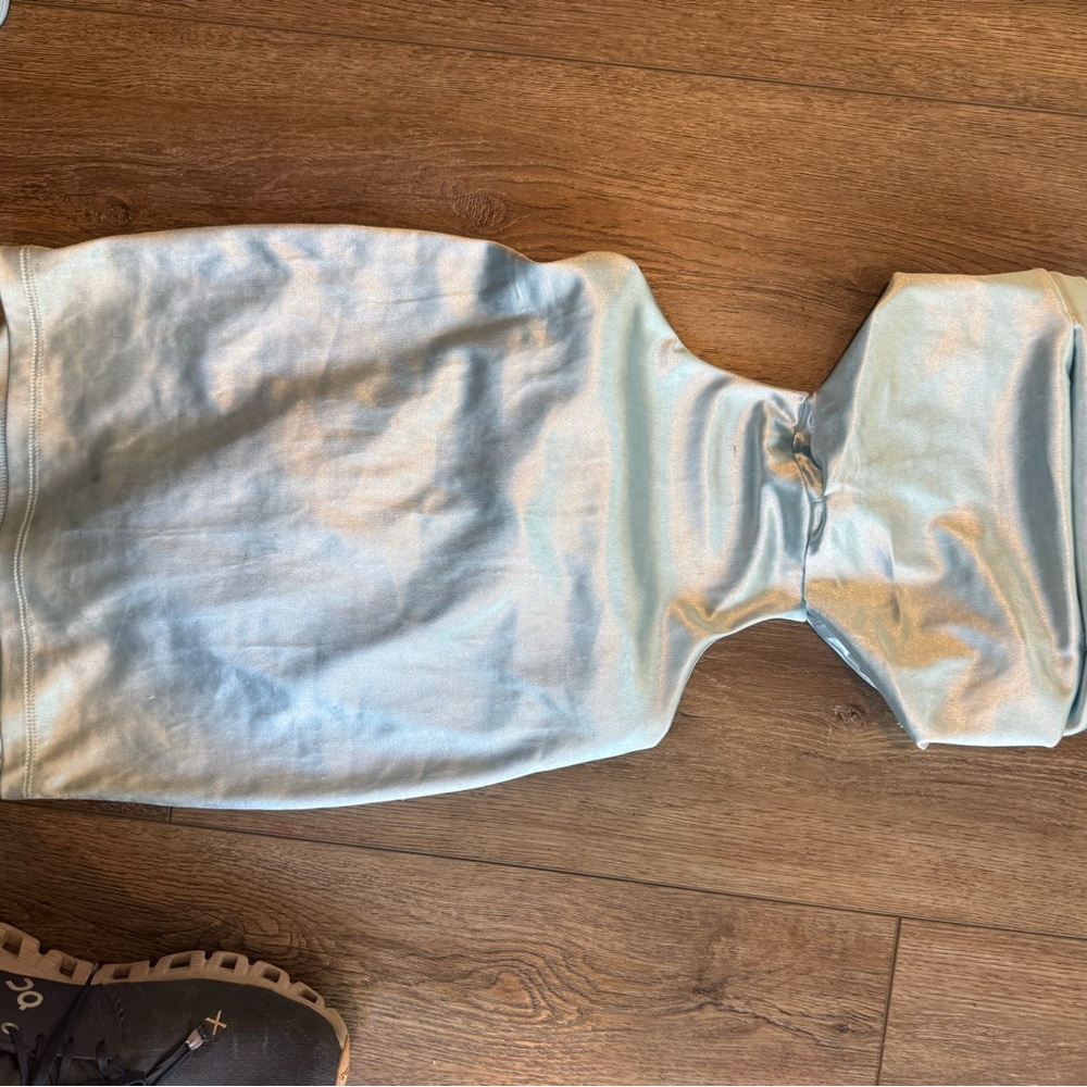 Lucy in the Sky Light Blue Satin Dress